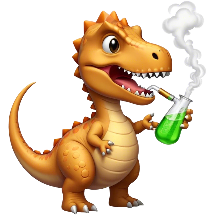 dino hitting a bong  emoji
