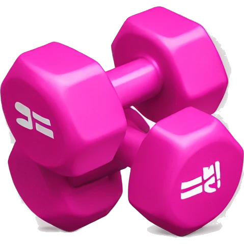 pink dumbbells emoji