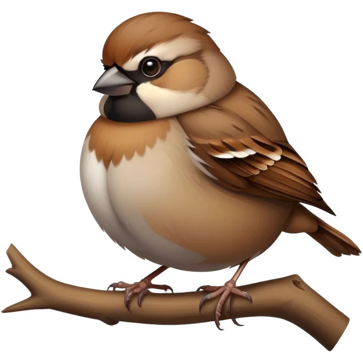Fat sparrow emoji