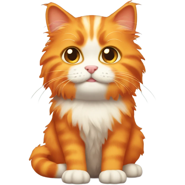 Orange fluffy cat emoji