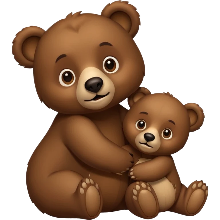 Oso con otro oso pequeño emoji