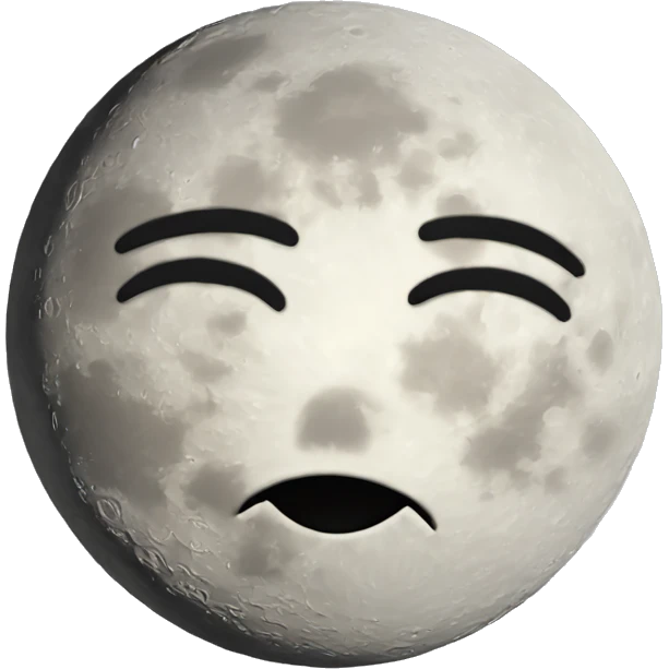 Moon face with kiss  emoji
