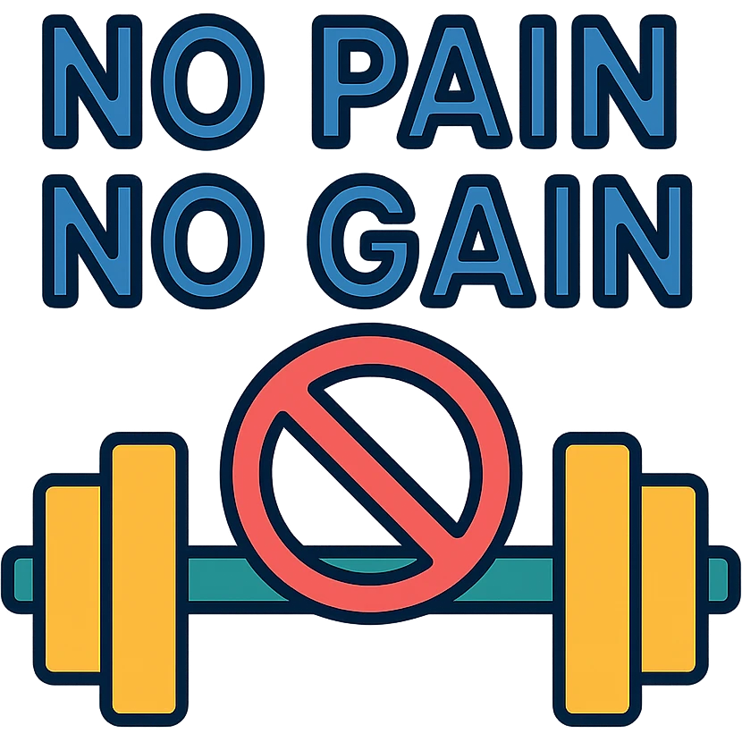 no pain, no gain emoji