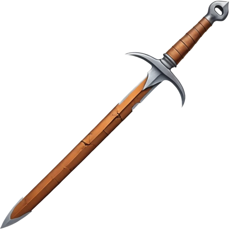 Broken rusty sword — cracked edge, worn grip emoji
