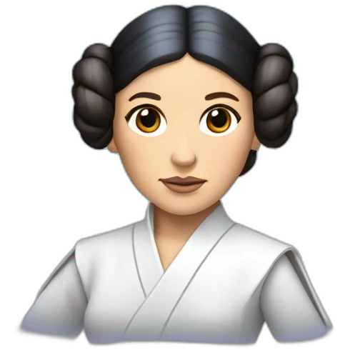 blue hologram of princess leia emoji