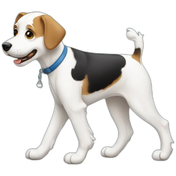 Dog White walking emoji