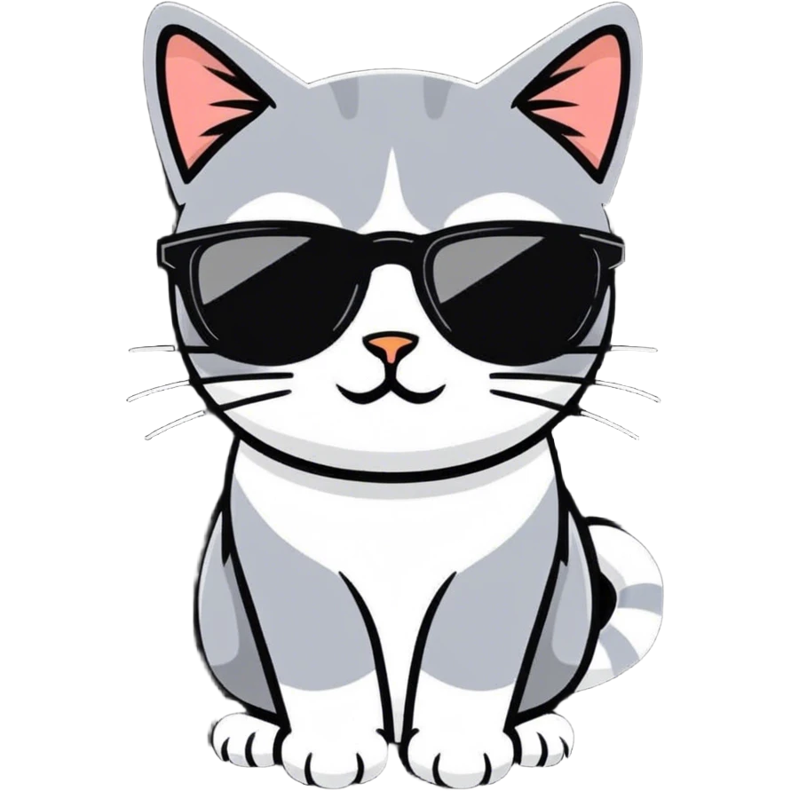 Cat with sunglasses emoji