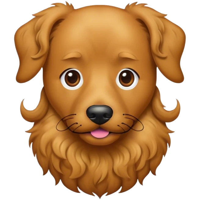 Dog with long mustache  emoji