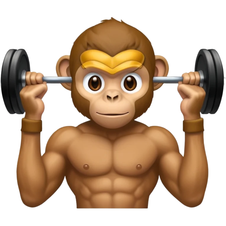 Monkey in a gym emoji
