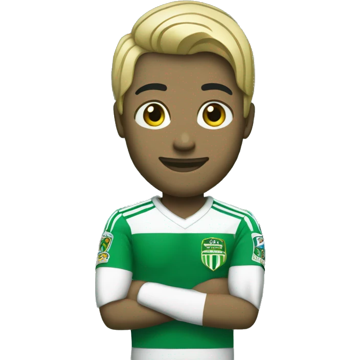 Um garoto com camisa do Coritiba  emoji