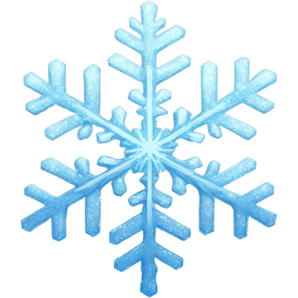 Ice glistening snowflakes emoji