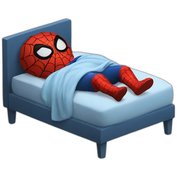 Spiderman sleeping emoji