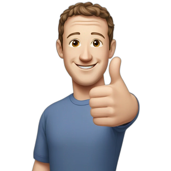 Mark Zuckerberg thumbs up emoji