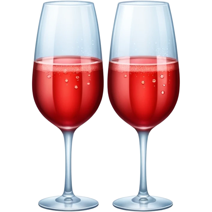2 glasses of red champagne  emoji