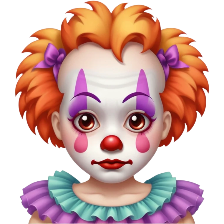 sad clown wearing a tutu emoji