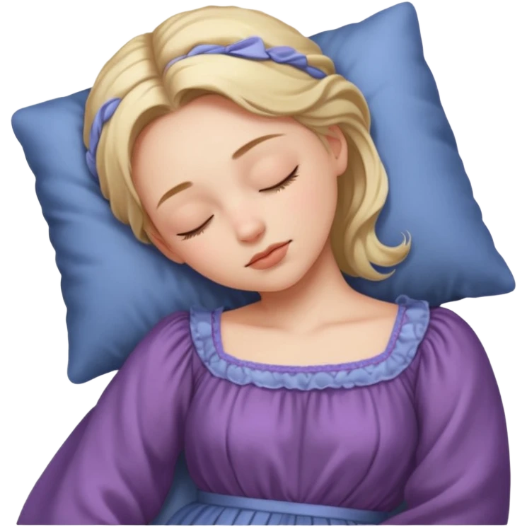 A girl is sleeping aesthetic dress  emoji