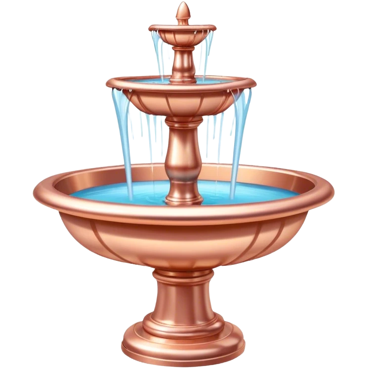 Rose gold fountain emoji