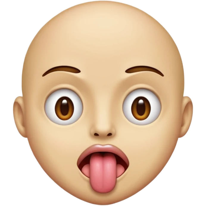 Tongue sticking out slightly eyes opened  emoji