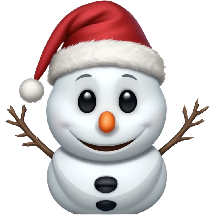 olaf with christmas hat emoji
