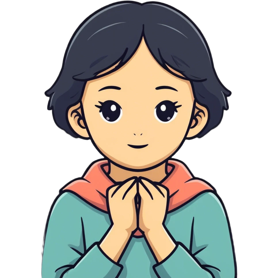 girl with hands around her neck emoji