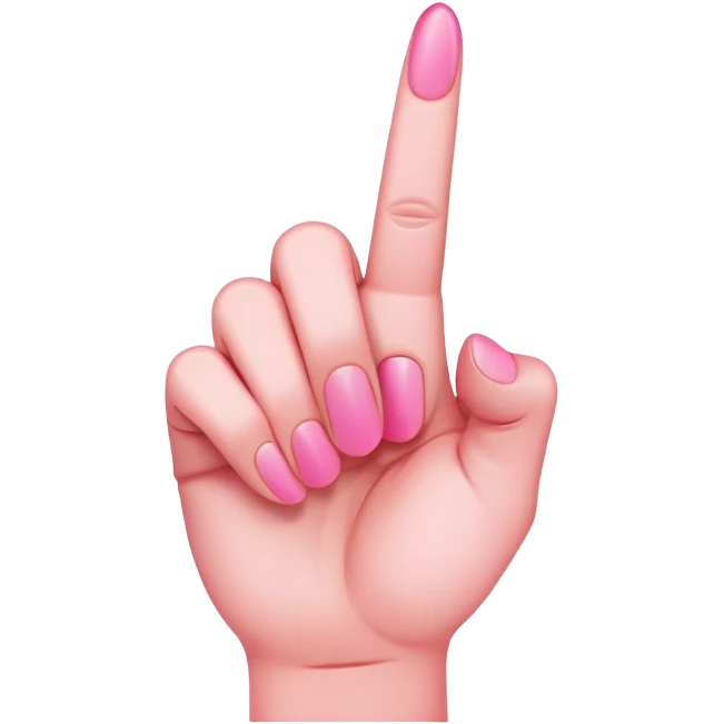 pink middle finger emoji