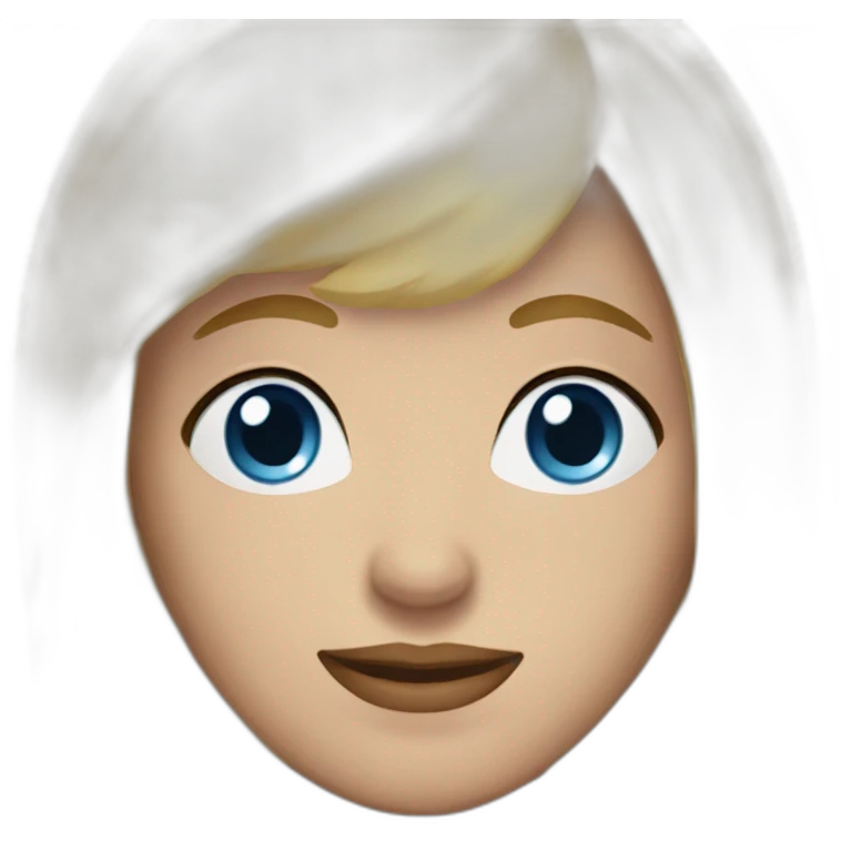 FEMALE, BLONDE HAIR, BLUE EYES, STRAIGHT HAIR, AGE ABOVE 50, FRINGES emoji