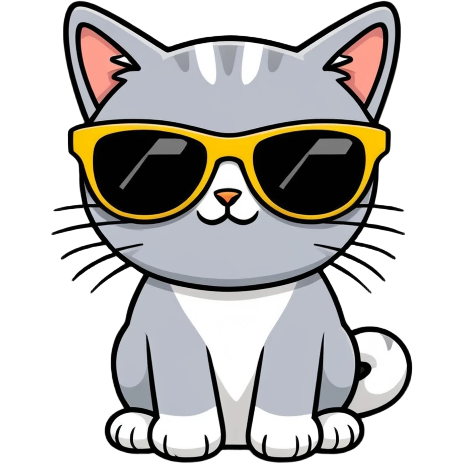 Cat with sunglasses emoji