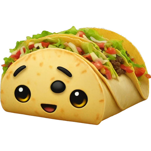 taco with a face emoji