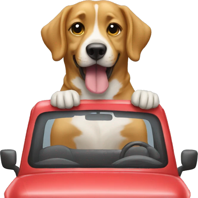 dog eat car emoji