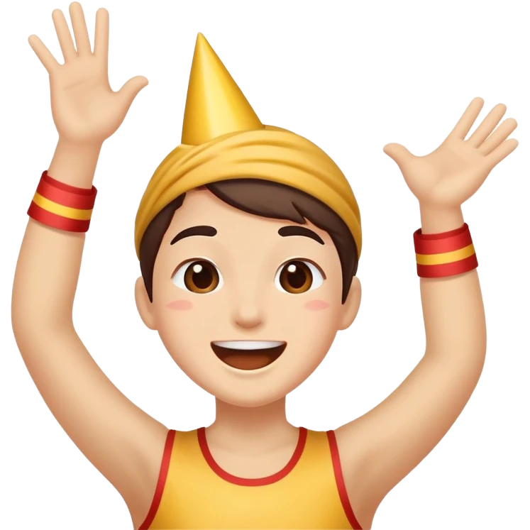 face cheering at a parade, joyful expression emoji