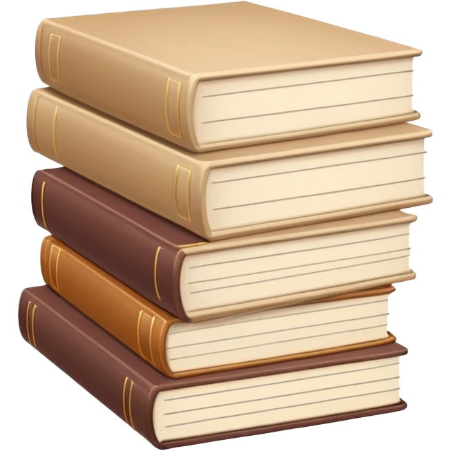 Thick pale beige books emoji