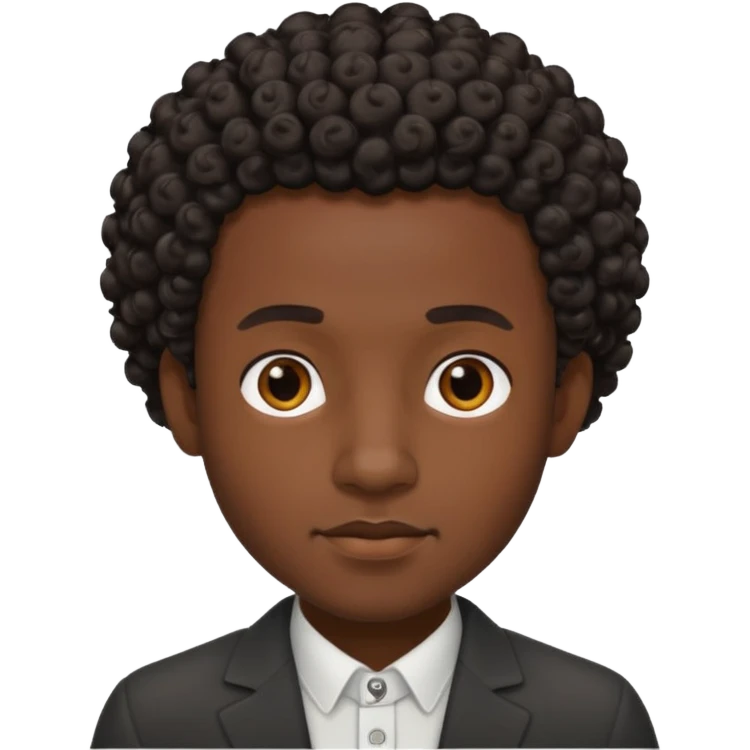 a black guy with shortscurls emoji