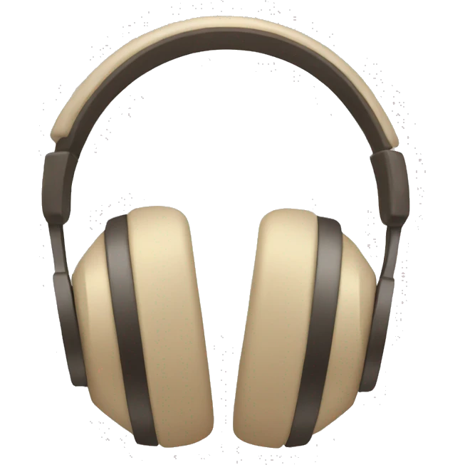 Beige headphones emoji
