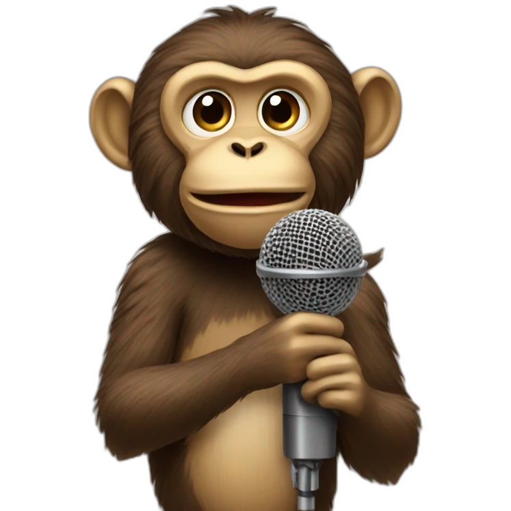 monkey on a microphone emoji