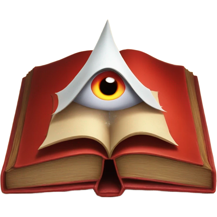 red magical book eye inside emoji