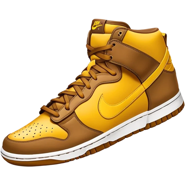 Nike Dunk Curry sneakers, yellow-brown color scheme emoji