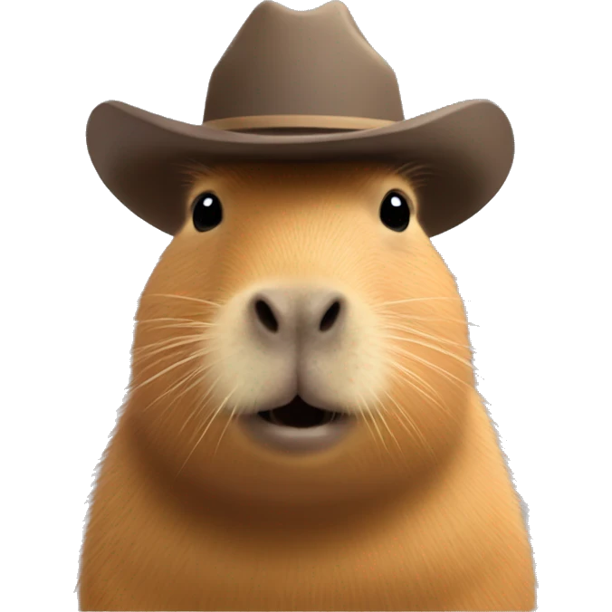 Capybara  with a cowboy hat emoji