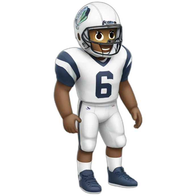 quarterback with striped white socks emoji
