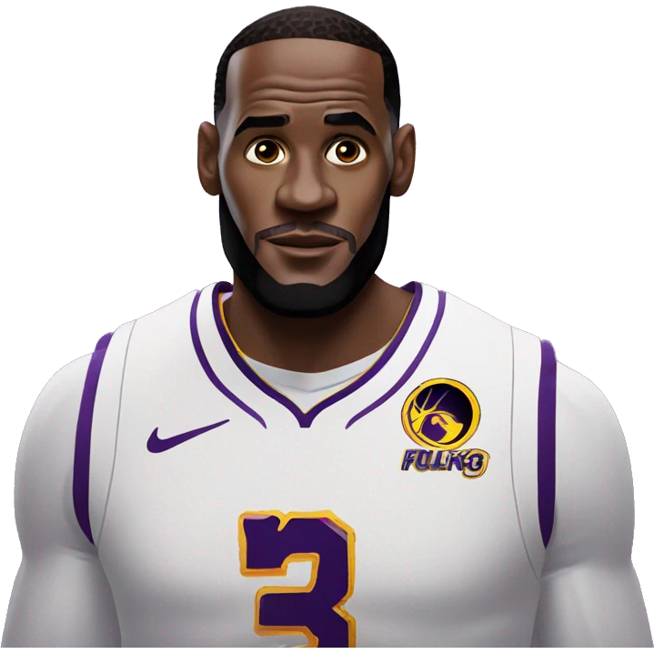 LeBron with purple aura around him emoji