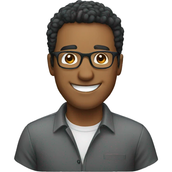 smiling man with glasses emoji
