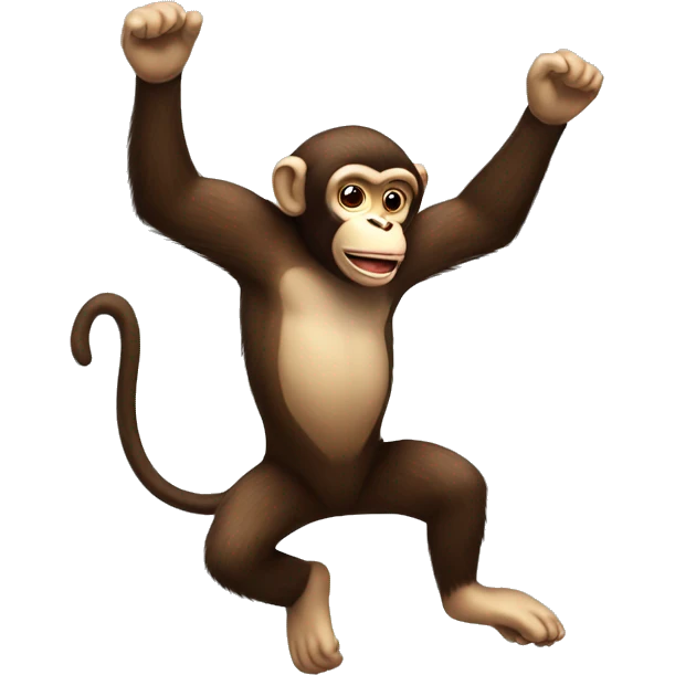 Jumping monkey emoji