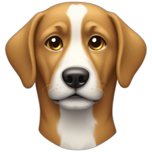 un chien con emoji