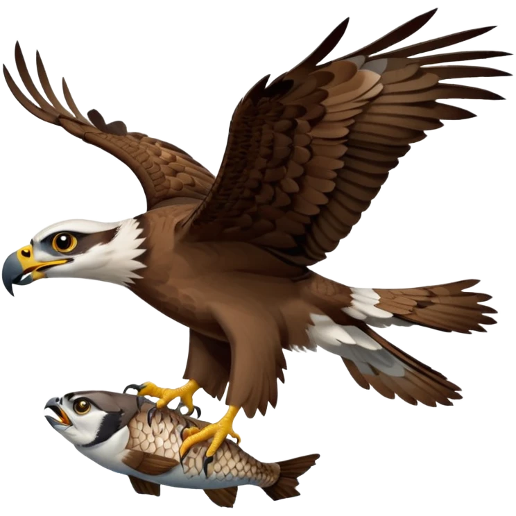 Osprey with fish emoji