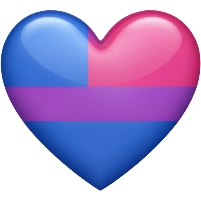 heart with bisexual pride flag colors emoji