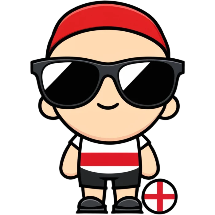 Denmark flag with sunglasses emoji