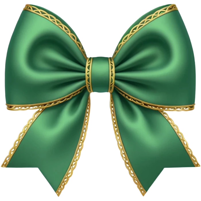 Coquette bow green emoji
