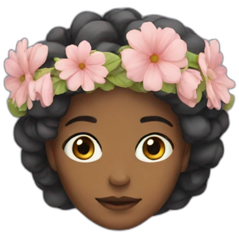 flower crown without girl emoji