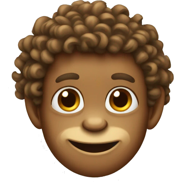 monkey with curly hair emoji