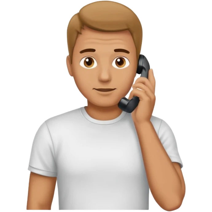 a man calling emoji