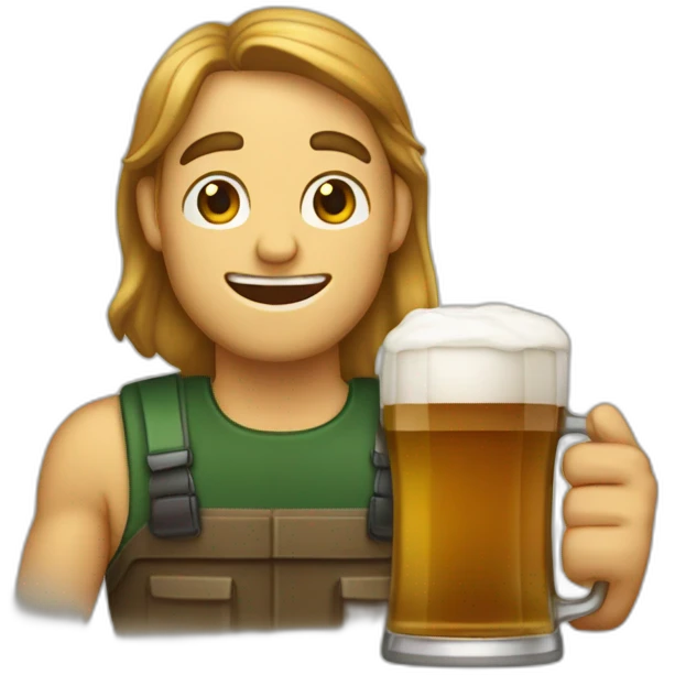 Venti qui boit une bière emoji